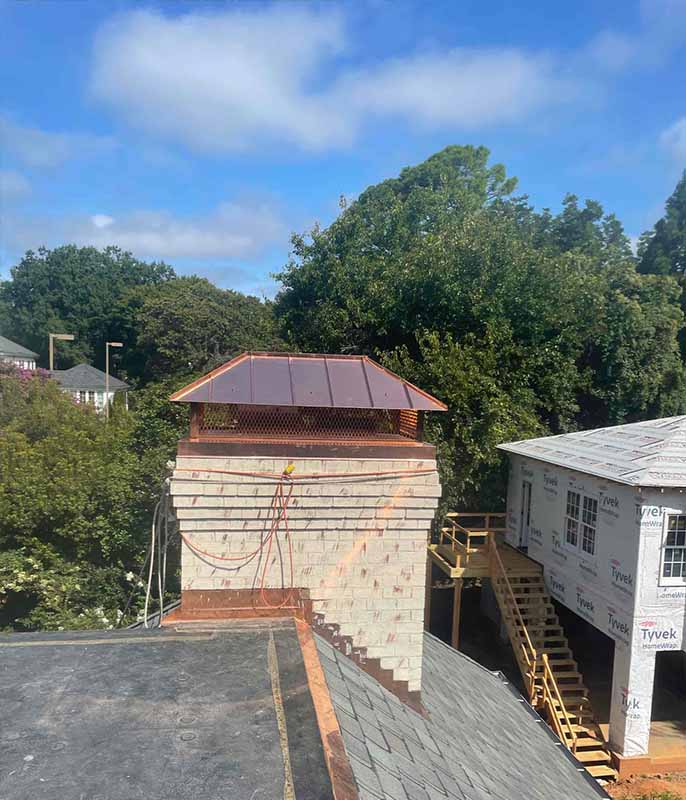 COPPER OUTSIDE MOUNT WITH HIP & RIDGE LID, STANDING SEAMS COPPER OUTSIDE MOUNT WITH HIP & RIDGE LID, STANDING SEAMS