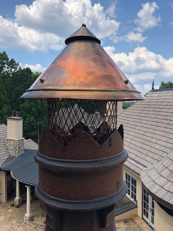 COPPER POT TOPPER WITH DECORATIVE CONE LID COPPER POT TOPPER WITH DECORATIVE CONE LID