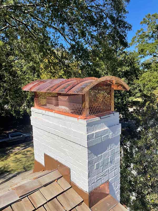 COPPER TOP MOUNT WITH BARREL LID, STANDING SEAMS